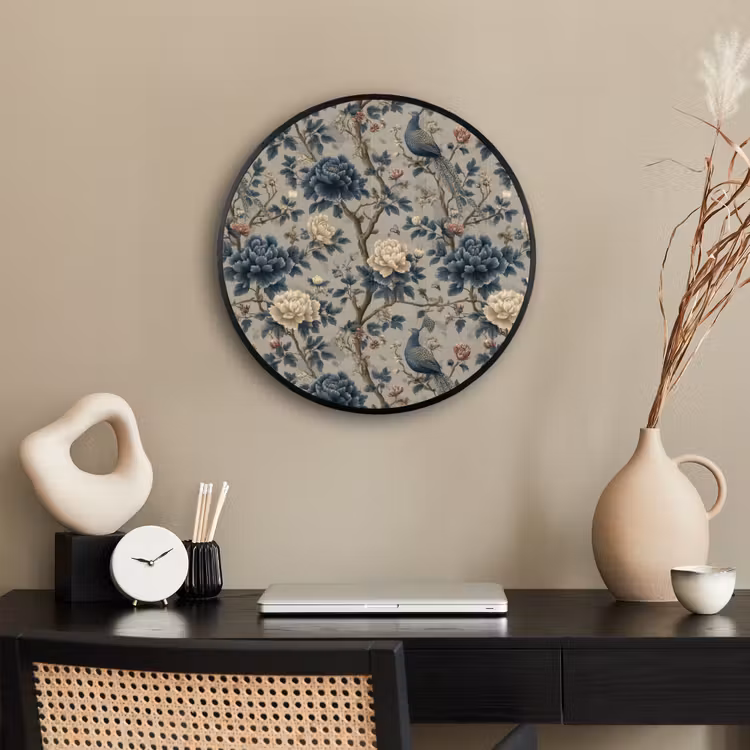 Pauw - Bloemen - Blauw Fotolijst rond zonder passe partout klein 856 -sfeer1