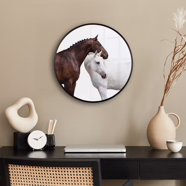 Paard - Modern - Balans Fotolijst rond zonder passe partout klein -sfeer1