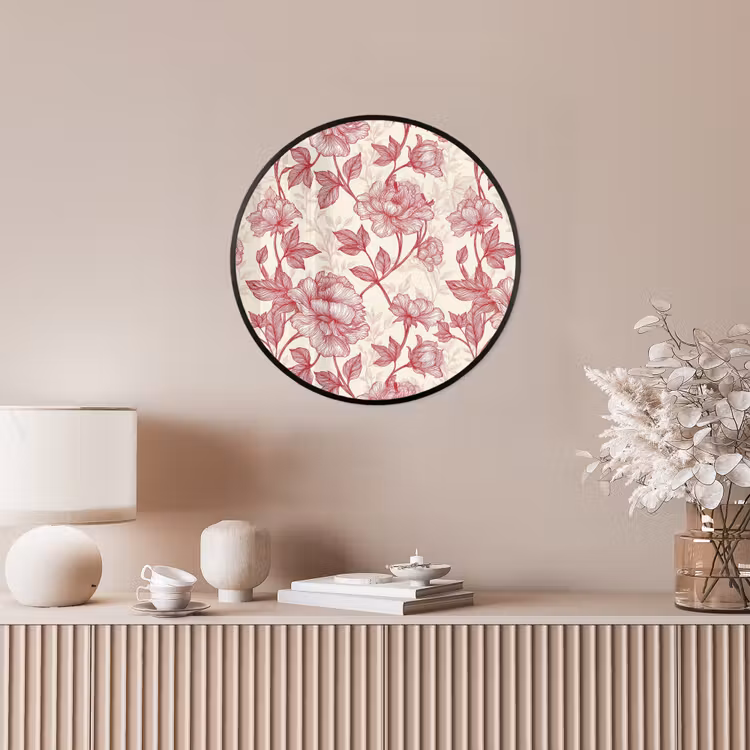 Pioenrozen - Modern - Rood Fotolijst rond zonder passe partout klein 856 -sfeer3