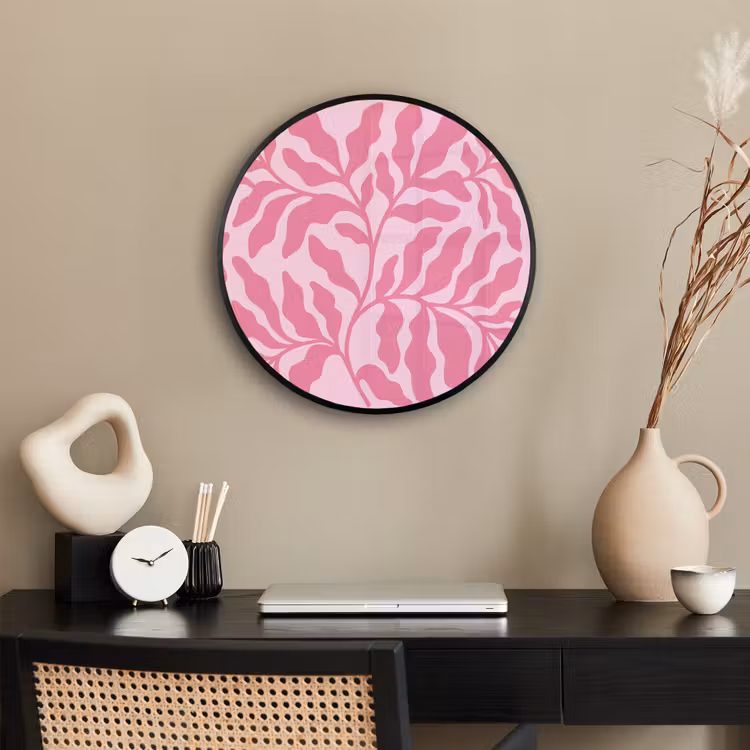 Planten - Organisch - Abstract - Modern - Roze Fotolijst rond zonder passe partout klein -sfeer1