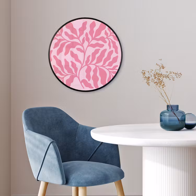 Planten - Organisch - Abstract - Modern - Roze Fotolijst rond zonder passe partout klein -sfeer2