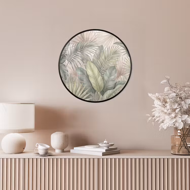 Planten - Tropisch - Bladeren - Groen - Natuur Fotolijst rond zonder passe partout klein -sfeer3