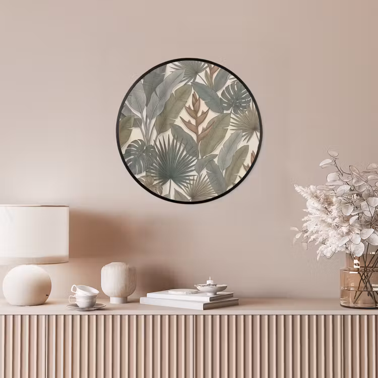 Planten - Tropisch - Natuur - Illustratie - Groen Fotolijst rond zonder passe partout klein -sfeer3