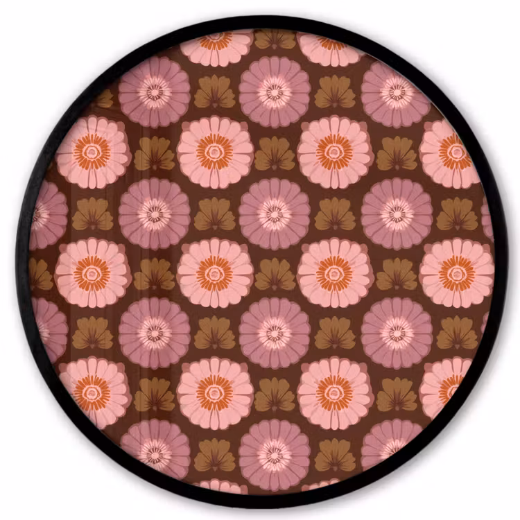 Retro - Madelief - Roze Fotolijst rond zonder passe partout klein 856 -3d
