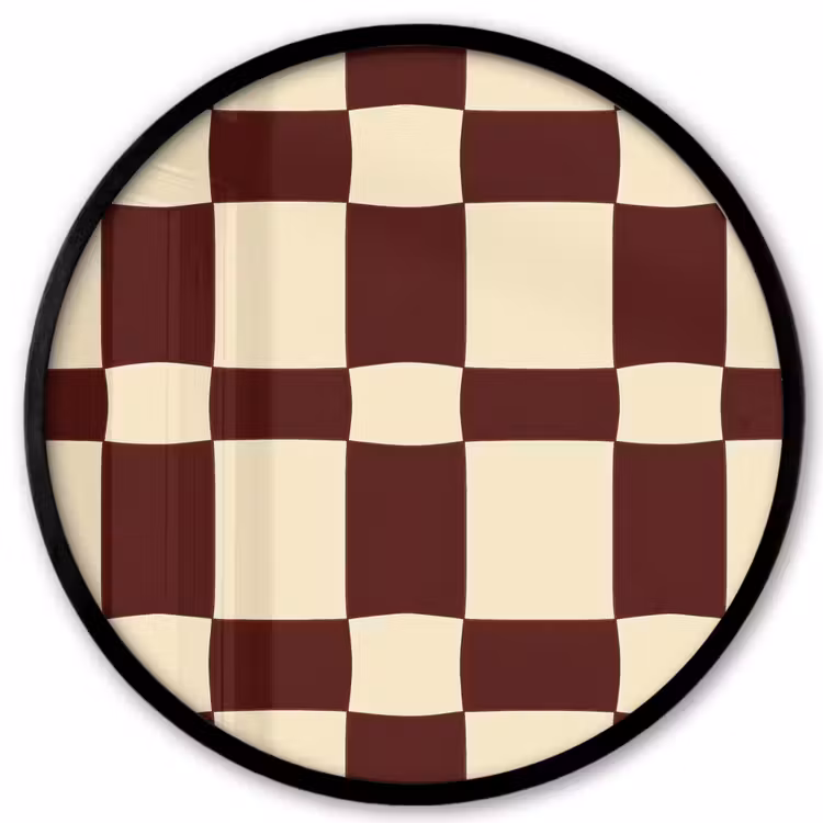 Retro - Patroon - Bruin Fotolijst rond zonder passe partout klein 856 -3d
