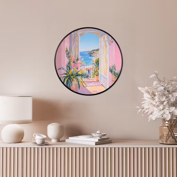 Roze - Buiten - Verf Fotolijst rond zonder passe partout klein -sfeer3
