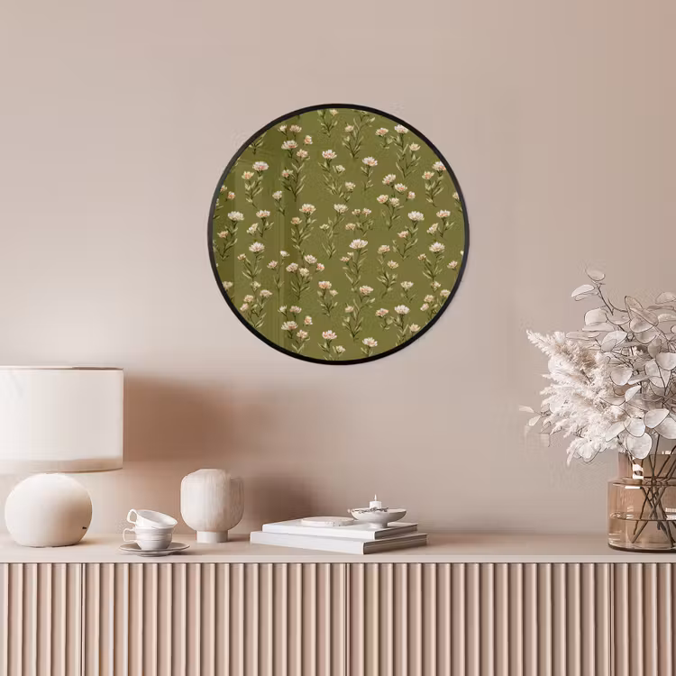 Landelijk - Bloemen - Groen Fotolijst rond zonder passe partout klein 856 -sfeer3