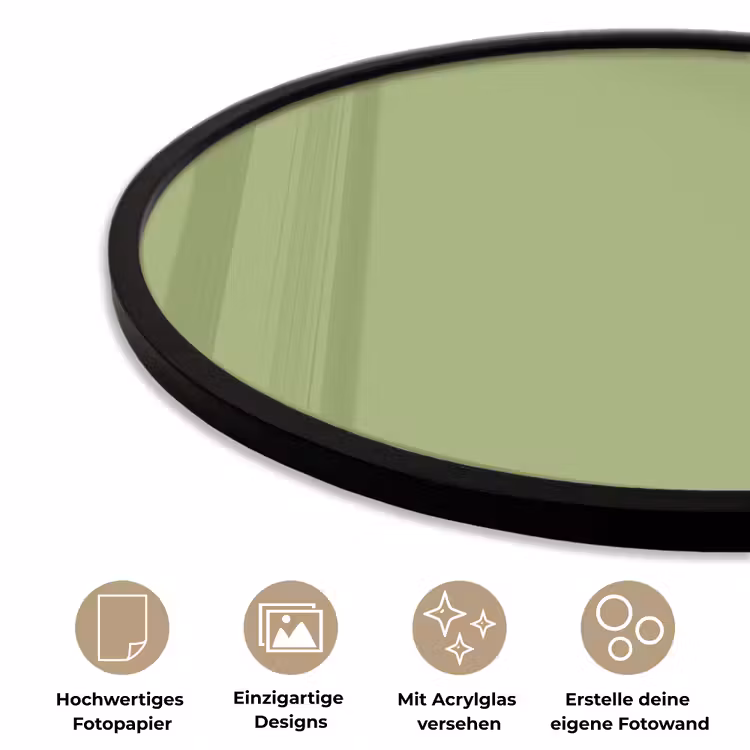 Sage - Green - Groen Fotolijst rond zonder passe partout klein 856 -closeup_DE