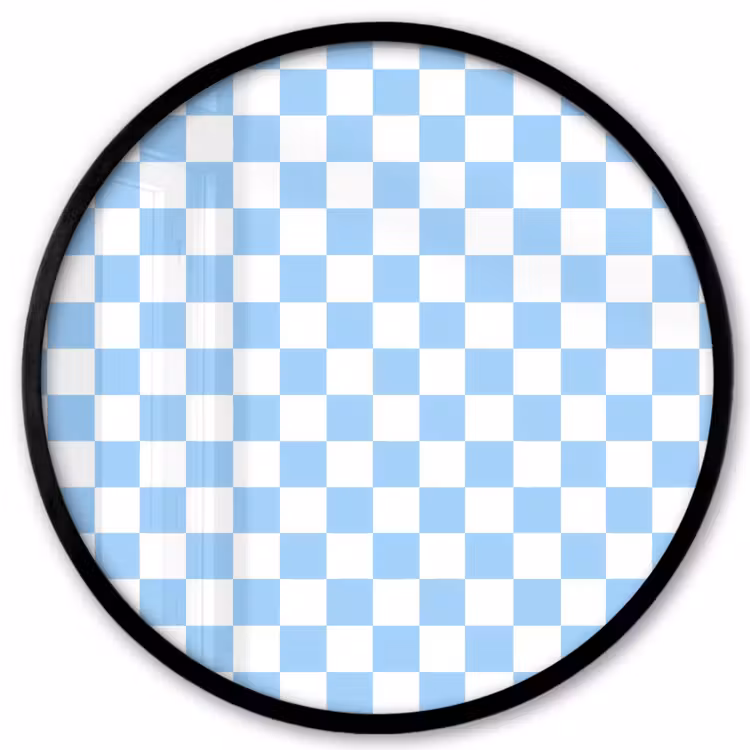 Schaakbord - Klassiek - Blauw Fotolijst rond zonder passe partout klein 856 -3d