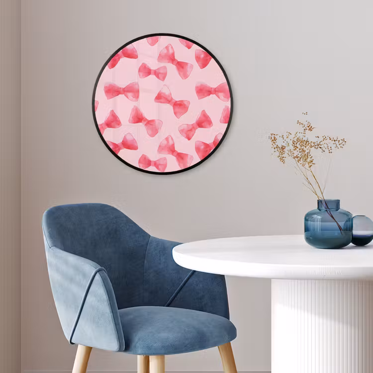 Strikken - Aquarel - Roze Fotolijst rond zonder passe partout klein 856 -sfeer2