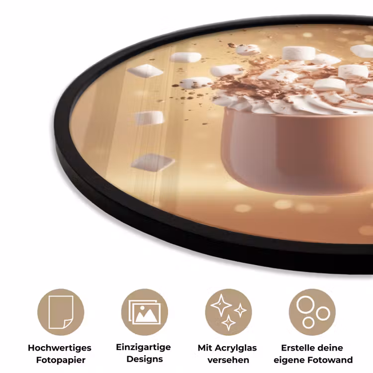 Chocomelk - Drinken - Warm - Bruin Fotolijst rond zonder passe partout klein -closeup_DE