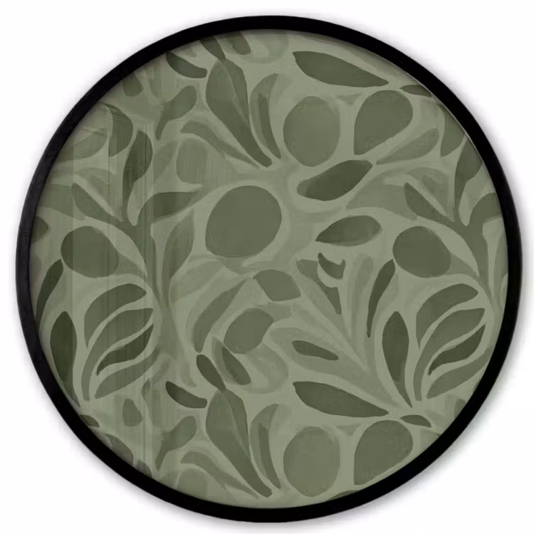 Sereen - Bladeren - Groen Fotolijst rond zonder passe partout klein 856 -3d