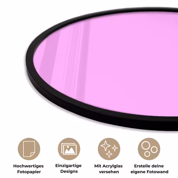 Soft - Lavender - Roze Fotolijst rond zonder passe partout klein 856 -closeup_DE
