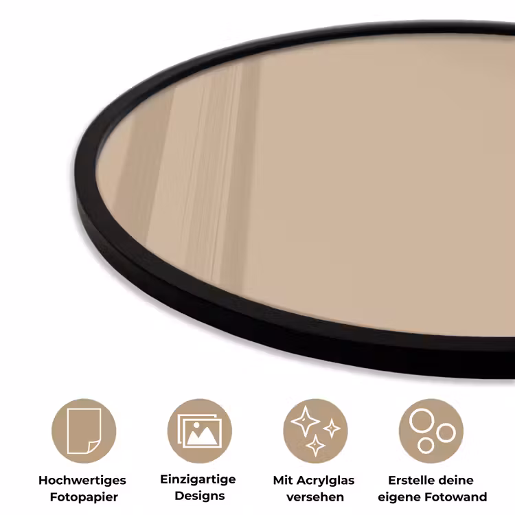 Soft - Taupe - Bruin Fotolijst rond zonder passe partout klein 856 -closeup_DE