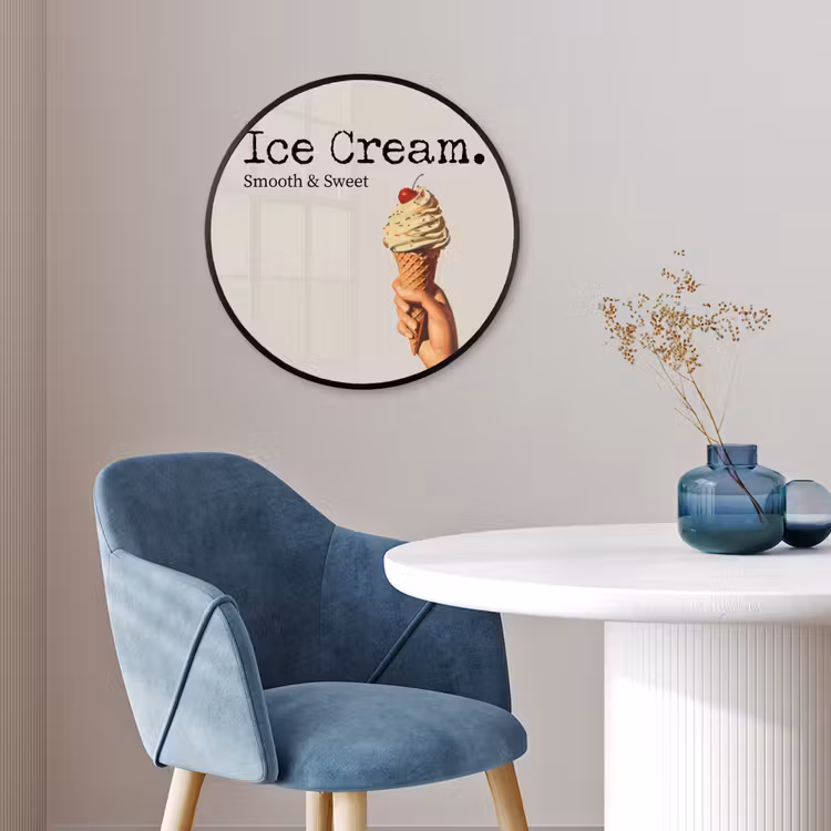 Ice cream - Softijs - Kleurrijk - Kers Fotolijst rond zonder passe partout klein -sfeer2