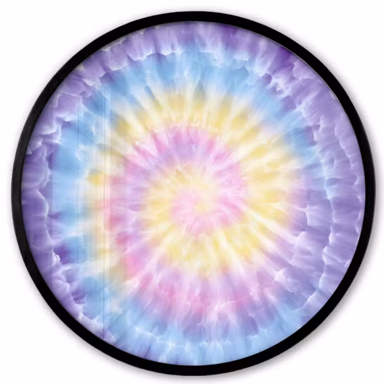 Spiraal - Tie dye - Pasteltinten Fotolijst rond zonder passe partout klein -3d