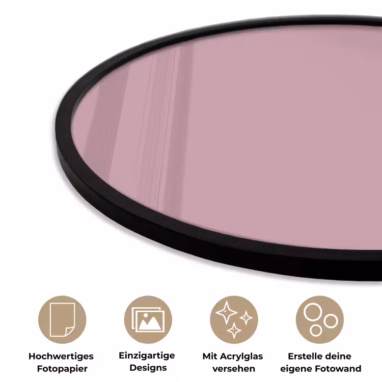 Dusty - Mauve - Paars Fotolijst rond zonder passe partout klein 856 -closeup_DE