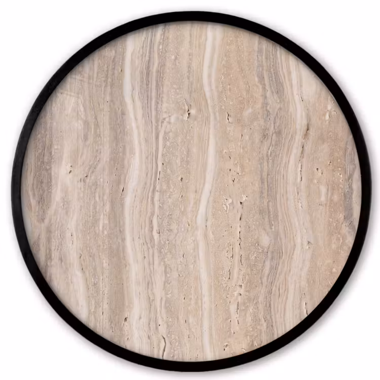 Steen - Patroon - Textuur - Natuurlijk - Beige Fotolijst rond zonder passe partout klein -3d