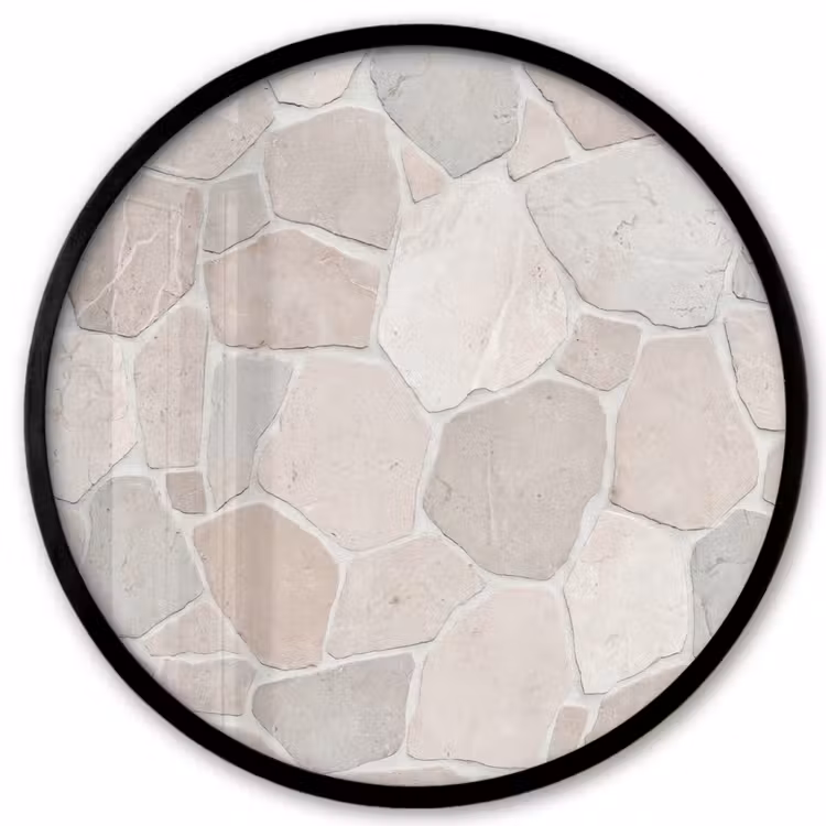 Steen - Patroon - Textuur - Beige Fotolijst rond zonder passe partout klein -3d