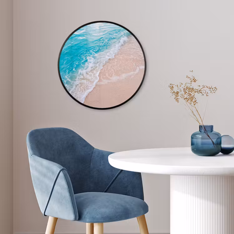 Strand - Zee - Golf - Natuur - Blauw Fotolijst rond zonder passe partout klein -sfeer2