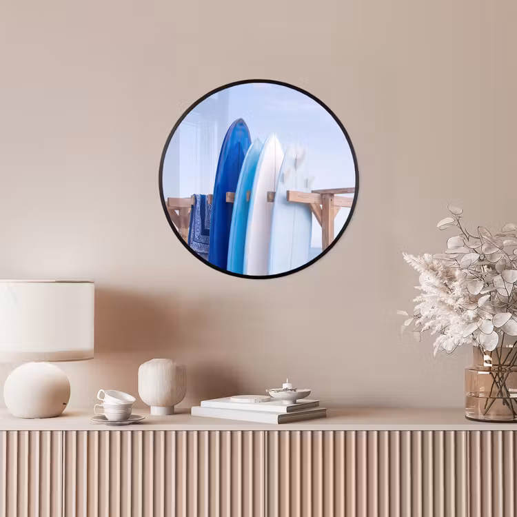 Surfplank - Strand - Zomer - Blauw - Water Fotolijst rond zonder passe partout klein -sfeer3