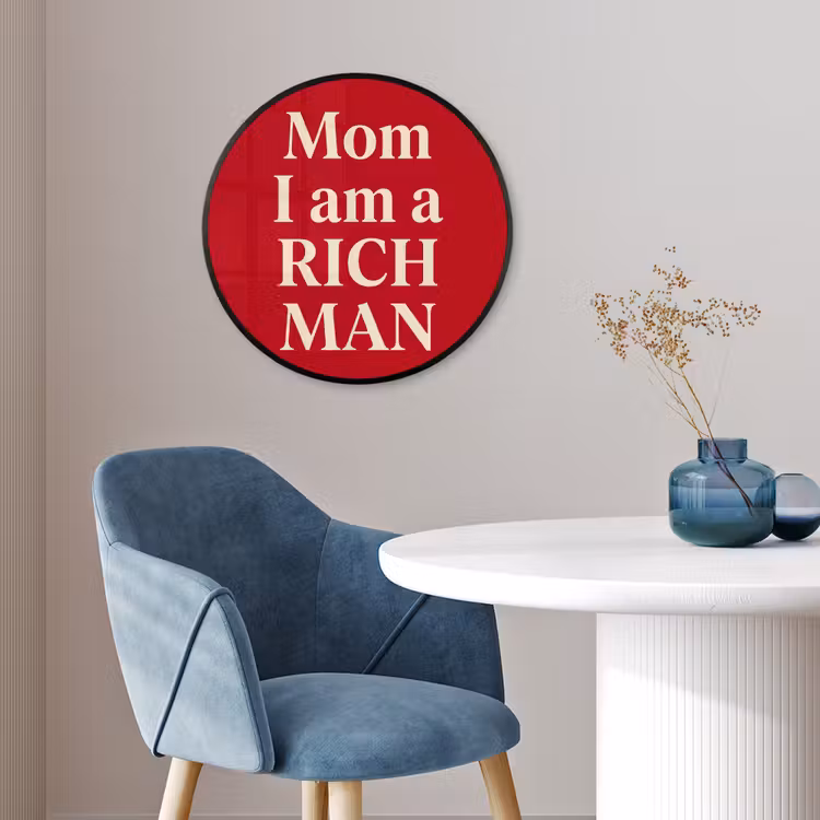 Tekst - Rijkdom - Motivatie - Rood - Modern Fotolijst rond zonder passe partout klein -sfeer2
