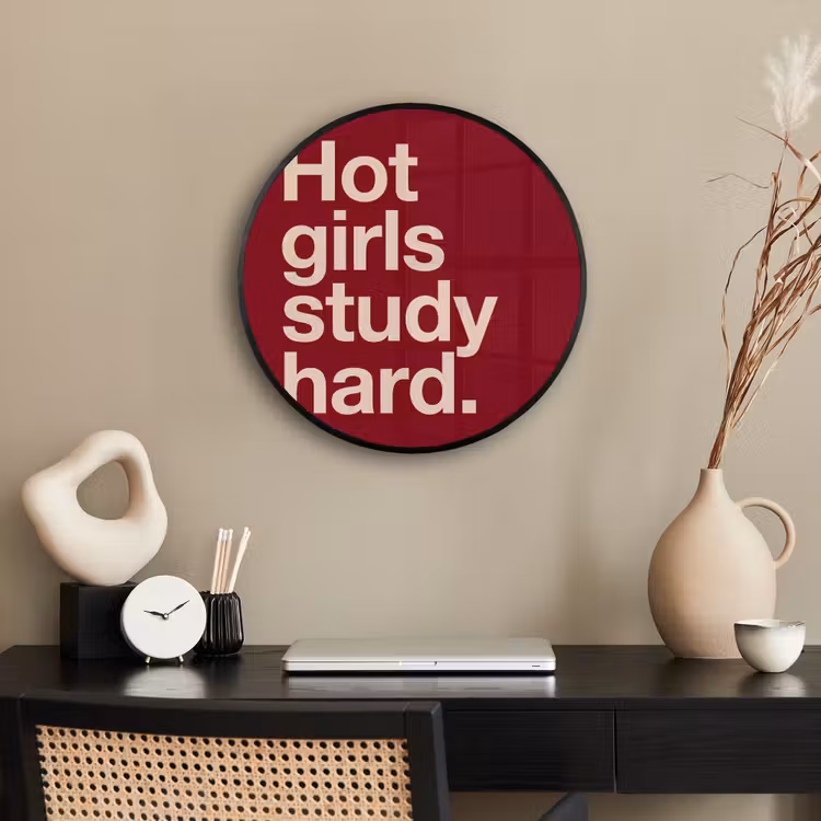Tekst - Studie - Motivatie - Modern - Rood Fotolijst rond zonder passe partout klein -sfeer1