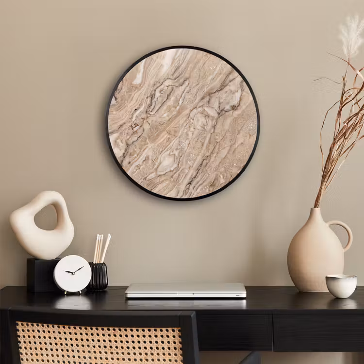 Textuur - Aders - Abstract - Modern - Beige Fotolijst rond zonder passe partout klein -sfeer1