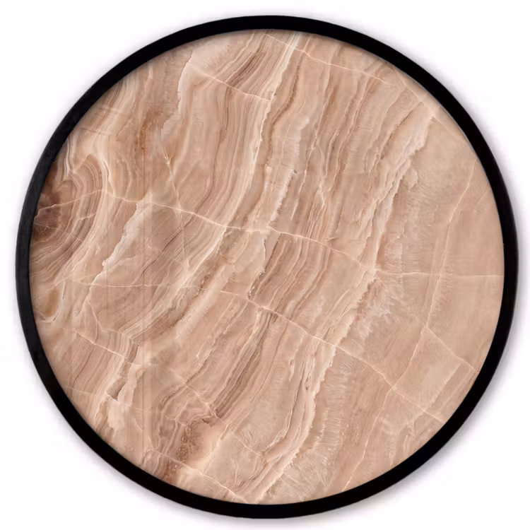 Textuur - Golvend - Abstract - Warm - Bruin Fotolijst rond zonder passe partout klein -3d
