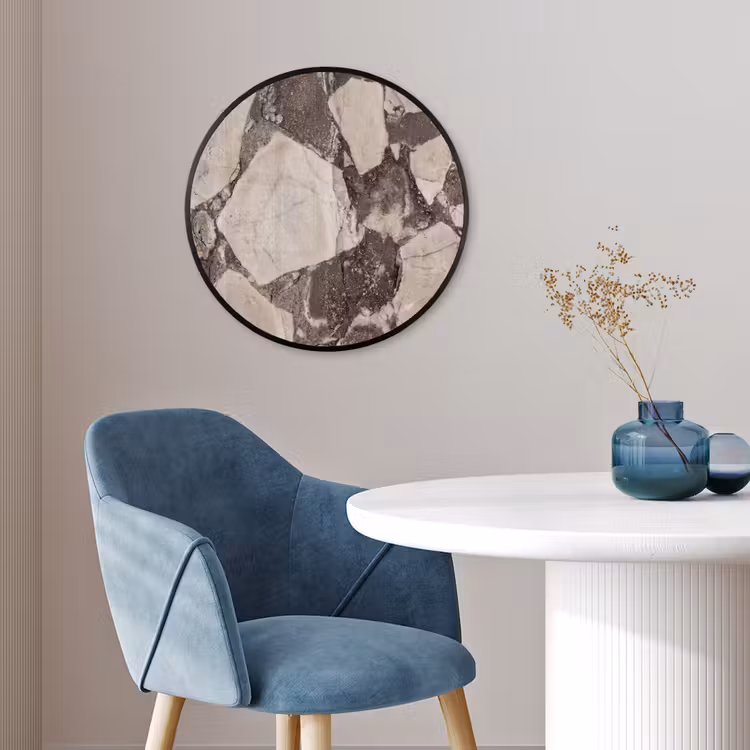 Textuur - Marmer - Abstract - Beige - Bruin Fotolijst rond zonder passe partout klein -sfeer2
