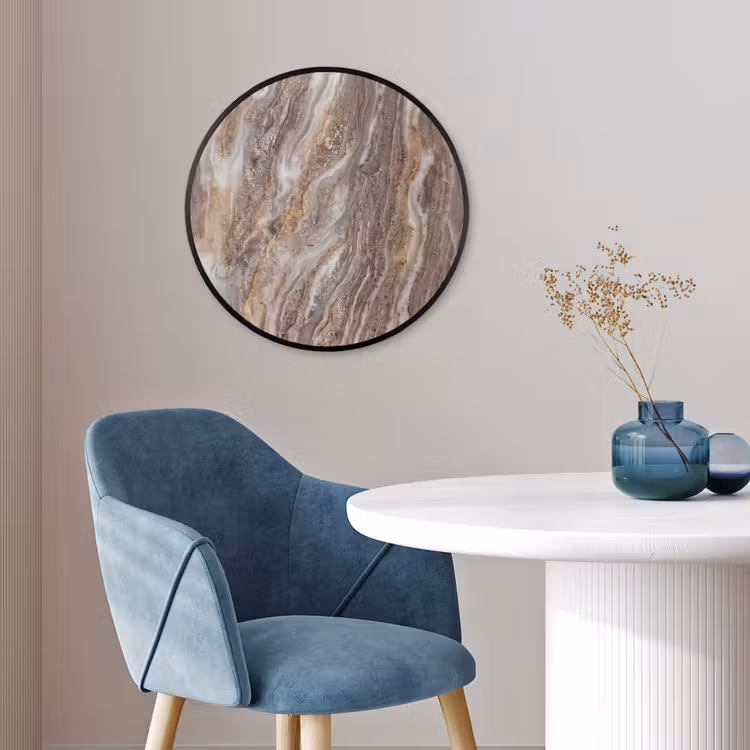 Textuur - Steen - Abstract - Beige Fotolijst rond zonder passe partout klein -sfeer2