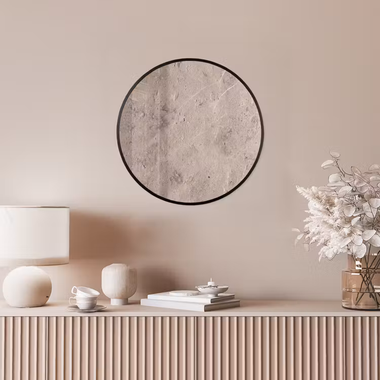 Textuur - Steen - Patroon - Rustiek - Beige Fotolijst rond zonder passe partout klein -sfeer3