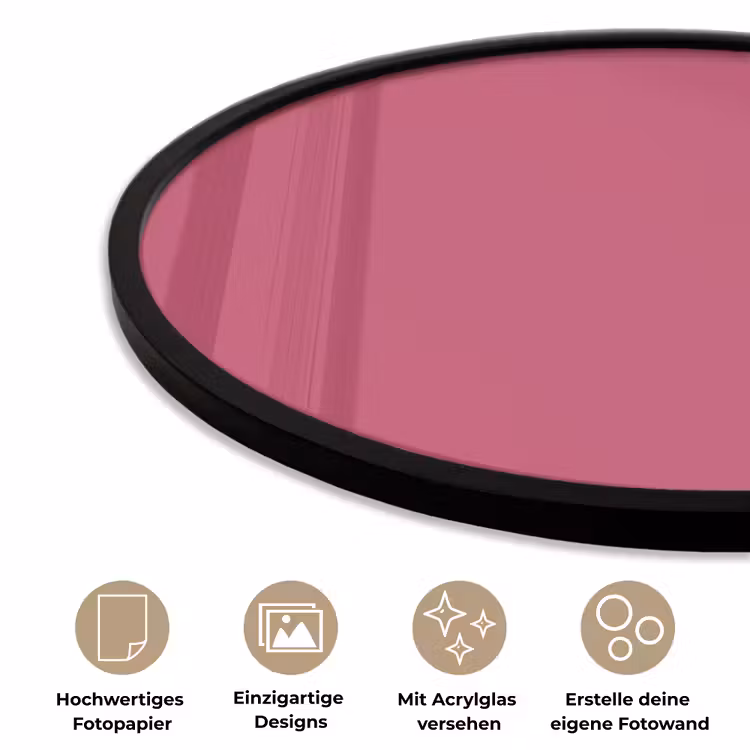 Deep - Berry - Rood Fotolijst rond zonder passe partout klein 856 -closeup_DE
