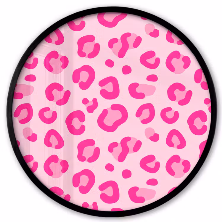 Dierenprint - Patroon - Abstract - Modern - Roze Fotolijst rond zonder passe partout klein -3d