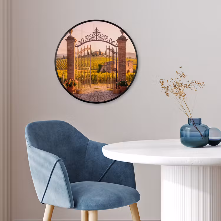 Poort - Landschap - Platteland - Zonlicht - Warm Fotolijst rond zonder passe partout klein -sfeer2