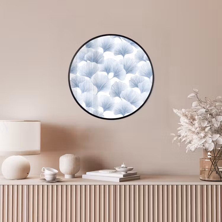Waaier - Modern - Blauw Fotolijst rond zonder passe partout klein 856 -sfeer3