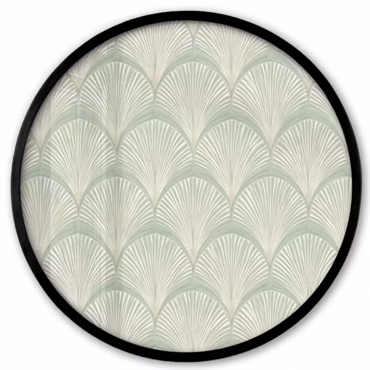 Waaiers - Patroon - Groen Fotolijst rond zonder passe partout klein 856 -3d