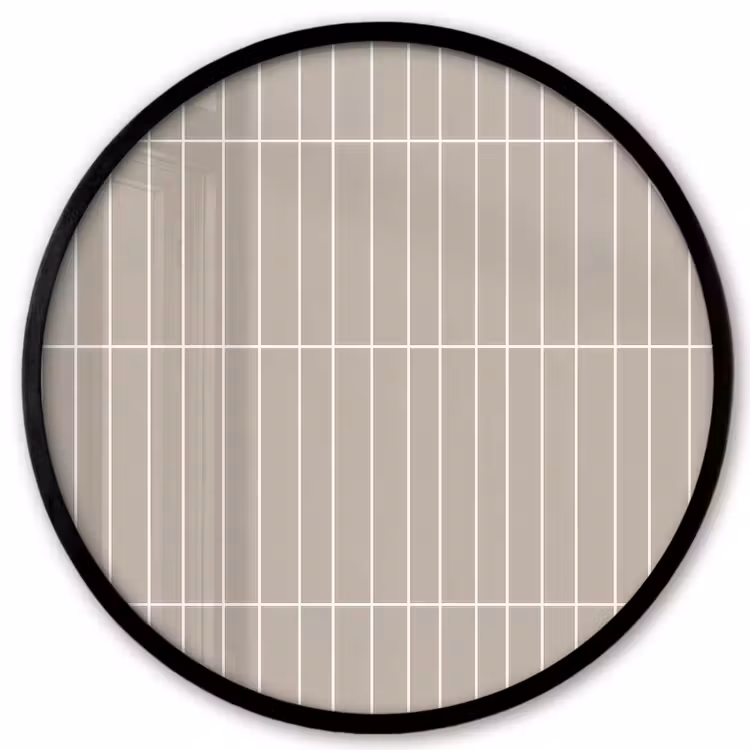 Verticaal - Wandtegel - Licht Beige Fotolijst rond zonder passe partout klein 856 -3d