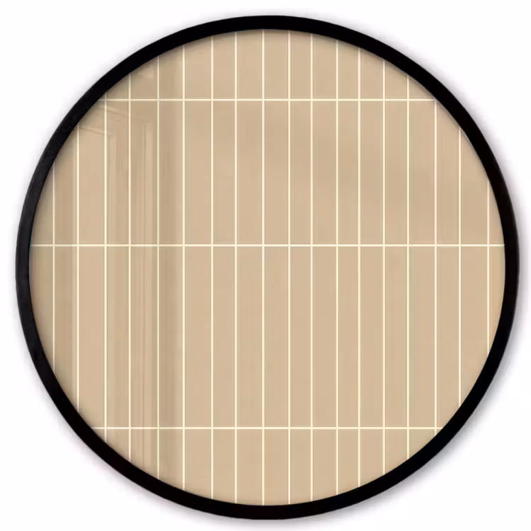 Verticaal - Wandtegel - Zand - Beige Fotolijst rond zonder passe partout klein 856 -3d