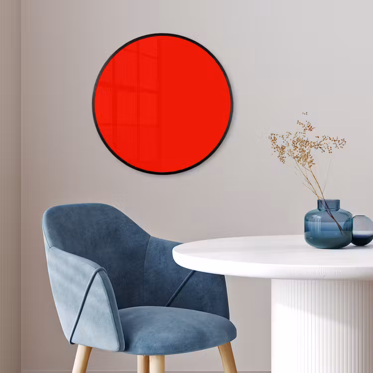 Vibrant - Vermilion - Rood Fotolijst rond zonder passe partout klein 856 -sfeer2