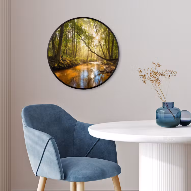 Bos - Beek - Zonlicht - Natuur - Groen Fotolijst rond zonder passe partout klein -sfeer2