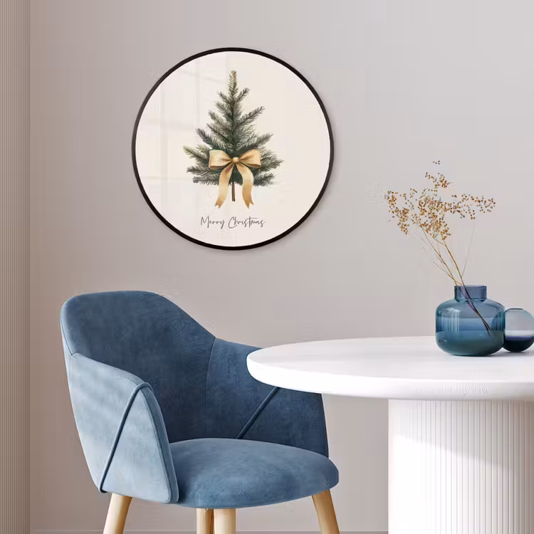 Kerstboom - Kerst - Merry Christmas - Beige Fotolijst rond zonder passe partout klein -sfeer2