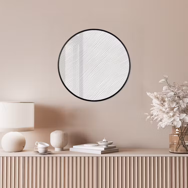Golven - Ribbels - Wit Fotolijst rond zonder passe partout klein 856 -sfeer3