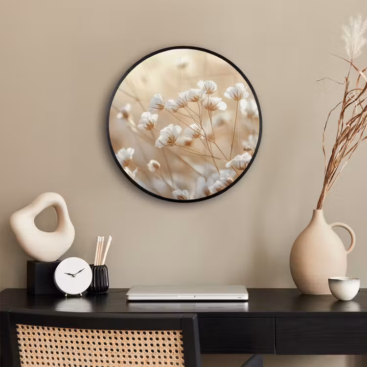 Wilde - Bloemen - Wit Fotolijst rond zonder passe partout klein -sfeer1