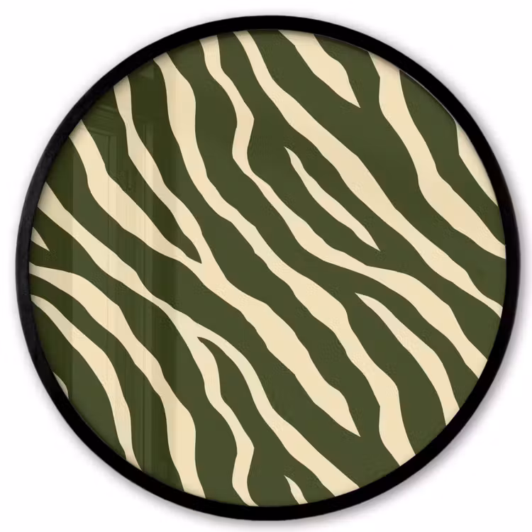 Zebra - Patroon - Groen Fotolijst rond zonder passe partout klein 856 -3d