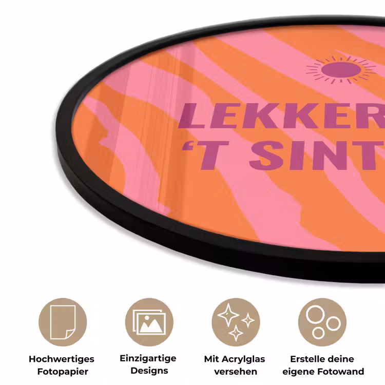 Quote - Zomer - Roze Fotolijst rond zonder passe partout klein -closeup_DE