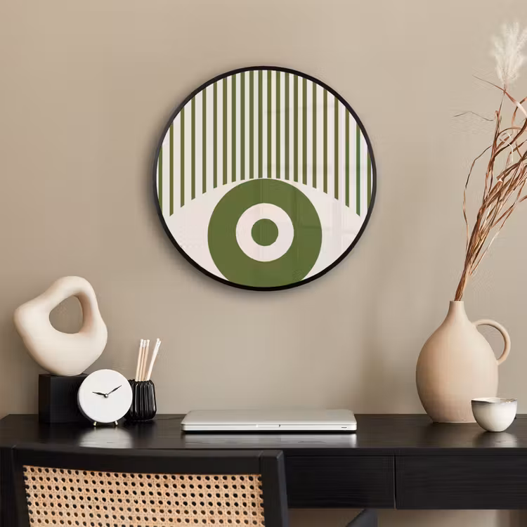 Abstract - Oog - Strepen - Modern - Groen Fotolijst rond zonder passe partout klein -sfeer1