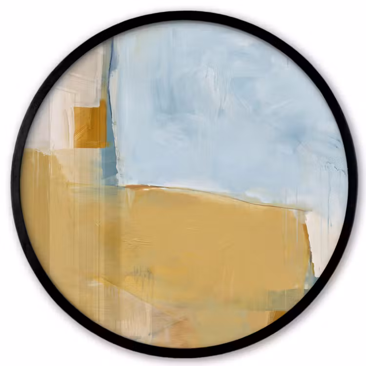 Abstract - Kleuren - Kunst - Modern - Blauw Fotolijst rond zonder passe partout klein -3d