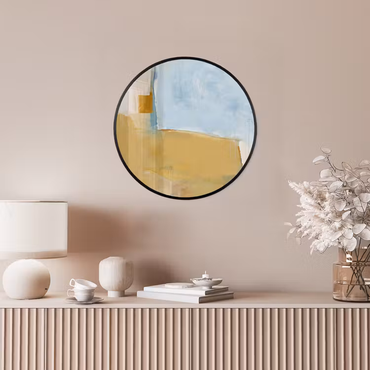 Abstract - Kleuren - Kunst - Modern - Blauw Fotolijst rond zonder passe partout klein -sfeer3