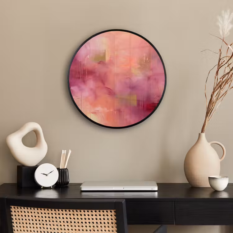 Abstract - Kleuren - Modern - Roze - Paars Fotolijst rond zonder passe partout klein -sfeer1
